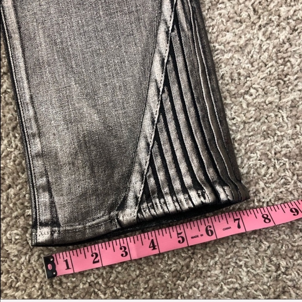 J BRAND NWT Metallic Foil Chrome Selena Jeans - Picture 10 of 14